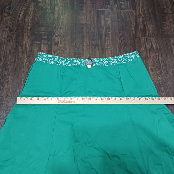 Apt 9 Skirt 14 Lined Green Cotton Boho Sequins - Picture 13 of 13